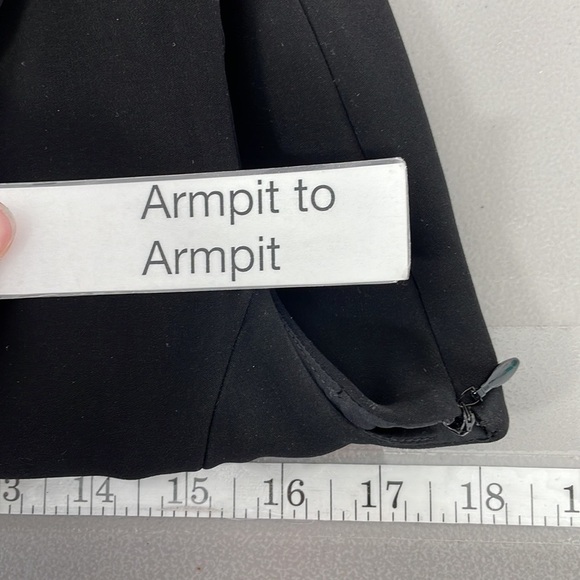 Les Copains Dress Italy Sleeveless Midi Cowl Neck Black Size 42 US 6 - Picture 13 of 16